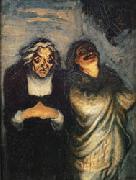 Honore  Daumier Scene from a Comedy oil on canvas